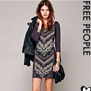 FREE PEOPLE OUT OF AFRICA BODYCON CUTOUT DRESS
